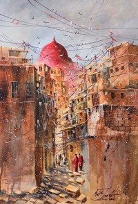 Malik Tariq, 12 x 18 Inch, Acrylic On Canvas, Cityscape Painting, AC-MKT-005